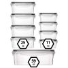 [9-Pack] Food Storage Containers with Lids - Plastic Food Containers