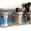 Farmhouse Bathroom Storage by Out Back Craft Shack: Mason Jar Toothbrush Holder in Rustic Gray