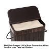 SONGMICS Bamboo Laundry Hamper Storage Basket Foldable Dirty Clothes