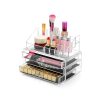 AF Acrylic Makeup Organizer Storage Box Cosmetic Organizador de maquiagem
