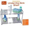 ATB 2 Tier Expandable Adjustable Under Sink Shelf Storage Shelves Kitchen