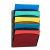 Hanging Wall File Organizer | Paper Organizer | Wall Mount 5 Trays Magazine Rack | Organize Mail | Paper | Supplies |Pamphlets|Books | Home or Office | Cubicle | Class Room (Black)