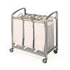 Seville Classics Deluxe Mobile 3-Bag Heavy-Duty Laundry Hamper Sorter Cart