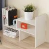 Wooden-Life Wood Adjustable Desktop Storage Organizer Display Shelf Rack
