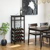 Homfa Bamboo Wine Rack Free Standing Wine Holder Display Shelves