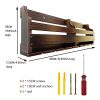 TUORUI Wine Rack Wall Mounted,Wine Glass & Wine Bottle Display Rack