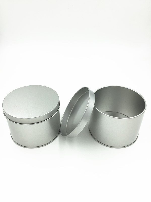 Dia.10*7.5cm New Arrival silver round tea tin box candy storage box