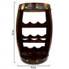 Puzzled Contemporary Barrel Wooden 8 Bottle Wines Rack