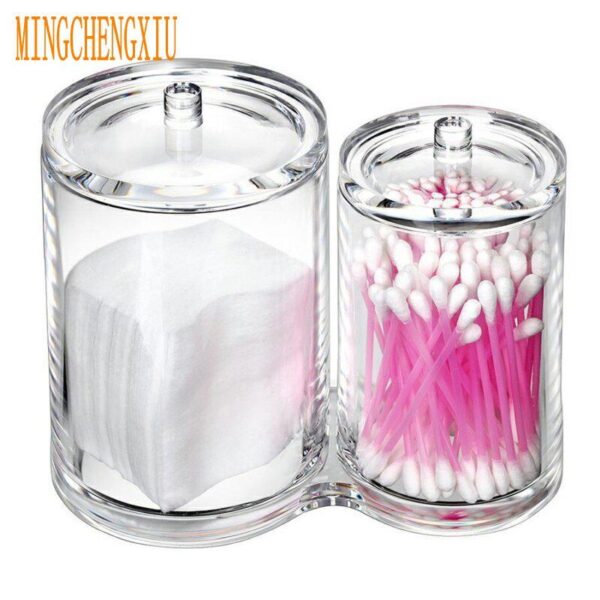 Choose Funny Acrylic Round Office Containers Transparent Cosmetics Organizer Storage Box Jewelery Racks & Candy Tanks B298