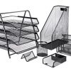 Mesh Office Desk Accessories Organizer Set - 6 Pieces
