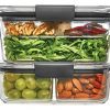 Rubbermaid Brilliance Food Storage Container, Salad and Snack Lunch Combo Kit, Clear, 9-Piece Set 1997843