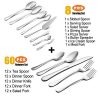 68-Piece Silverware Set with Serving Pieces, Service for 12