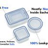 Free Plastic Food Container Set with Locking Lids - 16-Piece Snap-On Storage Solution for Fresh and Easy Meal Prep - Dishwasher and Freezer Safe