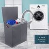 Sorbus Laundry Hamper with Lid Closure – Foldable Double Sorter Detachable
