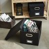SUPERJARE Updated File Box for Hanging Files | Set of 2 | Storage Office Box