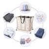 Hosroome 3 Sections Laundry Hamper Laundry Baskets with Aluminum Frame