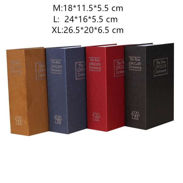 4 Colors Dictionary Book Secret Hidden Security Safe Lock Cash Money Jewellery