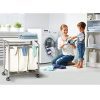 Seville Classics Laundry Sorter Cart: Stylish and Sturdy 3-Bag Hamper with Folding Table