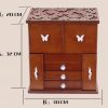 Large Wood Jewelry Box Princess European Style Retro Multifunctional Cosmetic Box Wedding Gift Storage Box Makeup Organizer Case