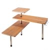 Ollieroo 3 Tier Corner Shelf Bamboo Spice Rack Desk Bookshelf Display Shelves