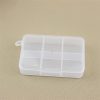 Glossy Rectangle Shape 6 Compartment Storage Box with Removable Divider