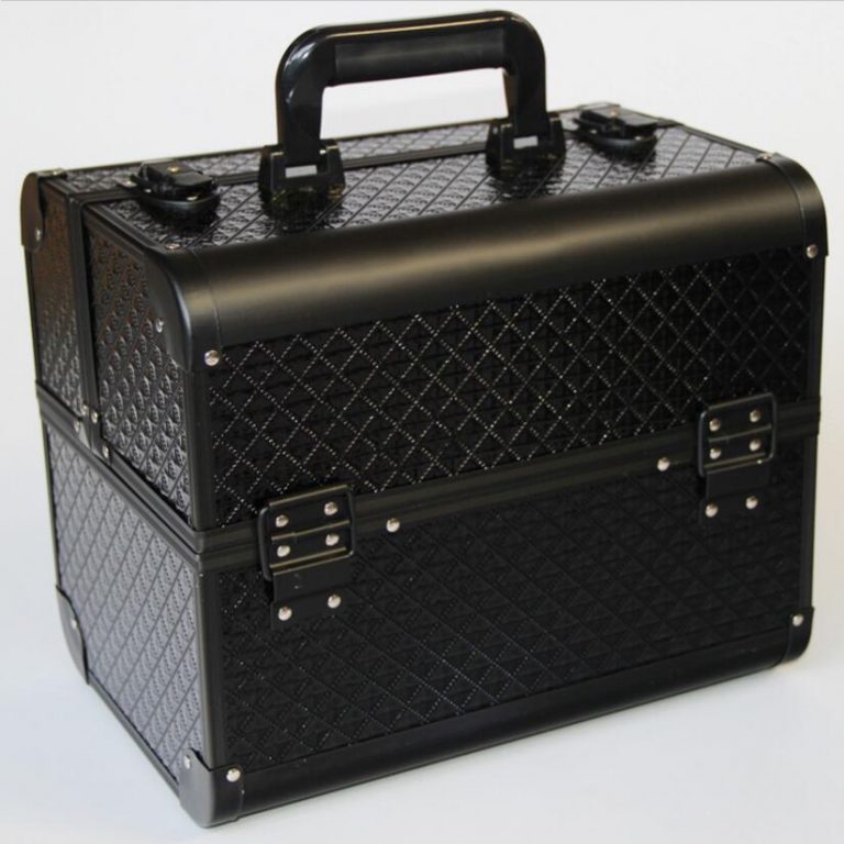 Good Quality Black Colour Makeup Storage,Makeup Organizer Storage Box,Portable Large Jewelry Box Make Up Suitcase Cosmetic Boxes