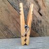 20 Hardwood Clothespins with Stainless Steel Springs - Made in The USA