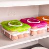 Kitchen Egg Storage Box 24 Grid Egg Box Food Container Organizer Boxes