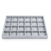Oirlv Velvet Stackable Jewelry Display Trays Showcase Jewelry Organizer Storage Trays (24 Grids)