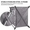 KINDEN Laundry Hamper Sorter - Stainless Steel X-Frame Basket