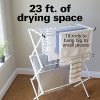 Hamilton Beach 83110 Foldable Clothes, Indoor Accordion Drying Rack, White