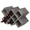 MyGift Vintage Gray Wood 8-Bottle Countertop Wine Rack