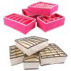 4pcs/Set Bra Underwear Sock Ties Drawer Divider Closet Organizer Storage Box Container Non-woven Fabric Home Essential