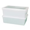 Translucent Fish Tubs/Food Storage Bins - 25lb Capacity (Pack of 10 Combos) for Efficient Freezing and Refrigeration