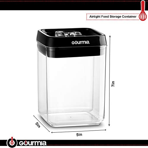 Gourmia Airtight Food Storage Containers - 3 Pack, 1.7 Liter Stackable Clear Organizers with Airtight Lids - Keep Dry Goods Fresh and Preserved