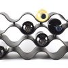 Birando Wave Wine Rack (12Bottle, Black)