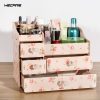 HECARE DIY Wooden Storage Box Makeup Organizer Jewelry Container
