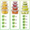 [13-Pack] Glass Storage Containers with Lids - Glass Food Storage Containers