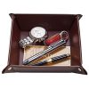 OARIE Jewelry Tray, Valet Tray PU Leather Catchall Tray for Men Key Wallet