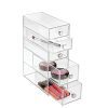 InterDesign Clarity Plastic Cosmetic 5-Drawer, Jewelry Countertop Organization for Vanity, Bathroom, Bedroom, Desk, Office, 3.5" x 7" x 10" Clear