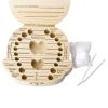 German Deutsch Baby Teeth Box - Personalized Wooden Tooth Storage Organizer for Cherished Memories