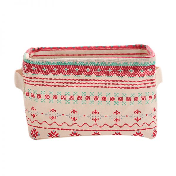 ALGHLH Cute Linen Home Storage Box Desk Organizer Folding Office Desk
