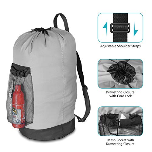 Dalykate Backpack Laundry Bag, Laundry Backpack with Shoulder Straps