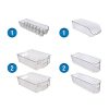 Greenco 6 Piece Refrigerator and Freezer Stackable Storage Organizer Bins