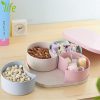Eco-friendly Wheat-straw Candy Jar Pink Nuts Large Capacity Modern Box Storage