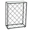 Smartxchoices 32 Bottle Wine Rack Table Heavy Sheet Glass Finish Top Free