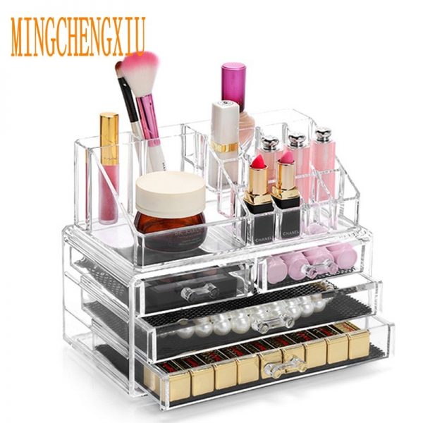 Choose Funny Acrylic Makeup Organizer Storage Box Nail Polish cosmetics