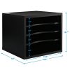 FITUEYES Wood Desk Organizer with 4 storage,Paper File Holder For Home