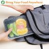 Enther Meal Prep Containers [20 Pack] Single 1 Compartment with Lids
