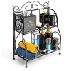 F-color Bathroom Countertop Organizer, 2 Tier Collapsible Kitchen